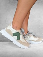 Bloom and Company Green Striped Sneakers