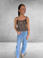 Bloom and Company Leopard Print Peplum Top