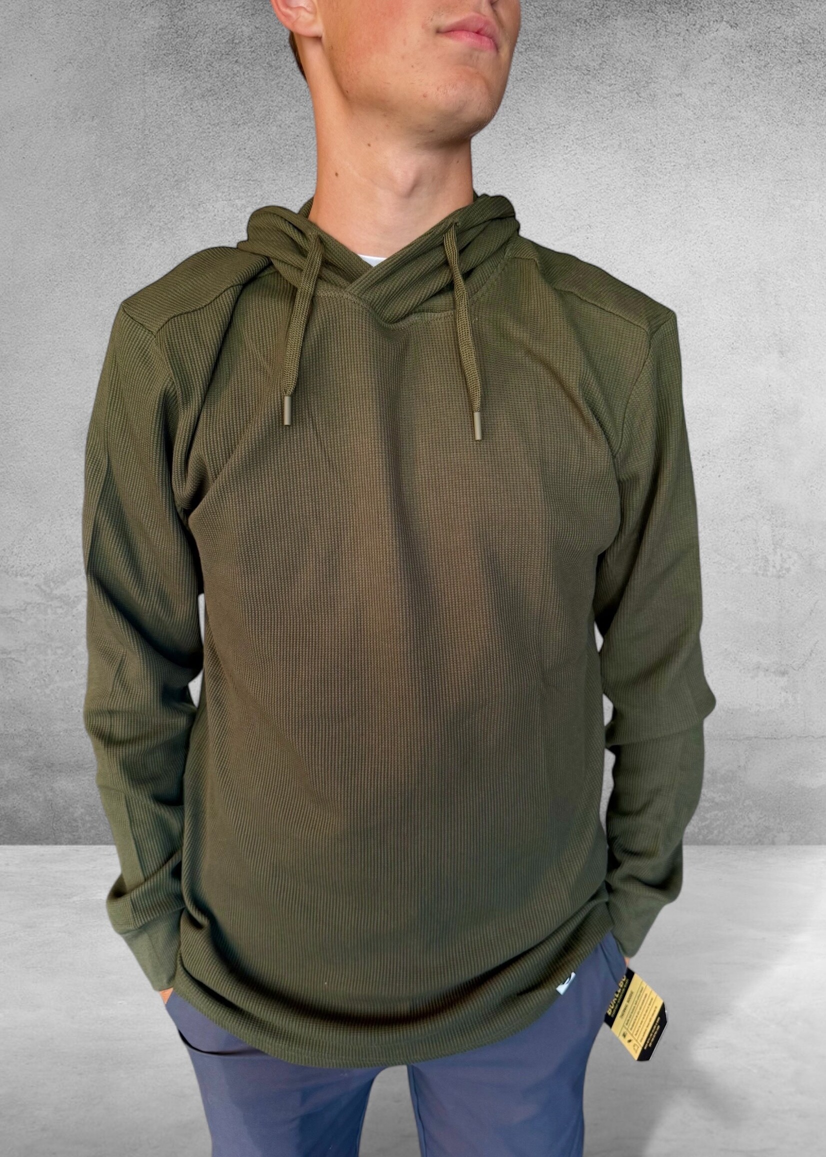 Bloom and Company Burlebo Thermal Hoodie Mallard Green
