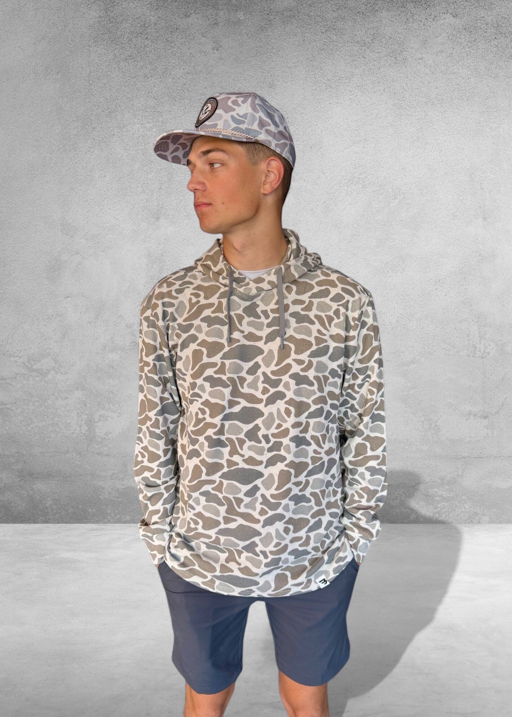 Bloom and Company Burlebo Thermal Hoodie Classic Deer Camo
