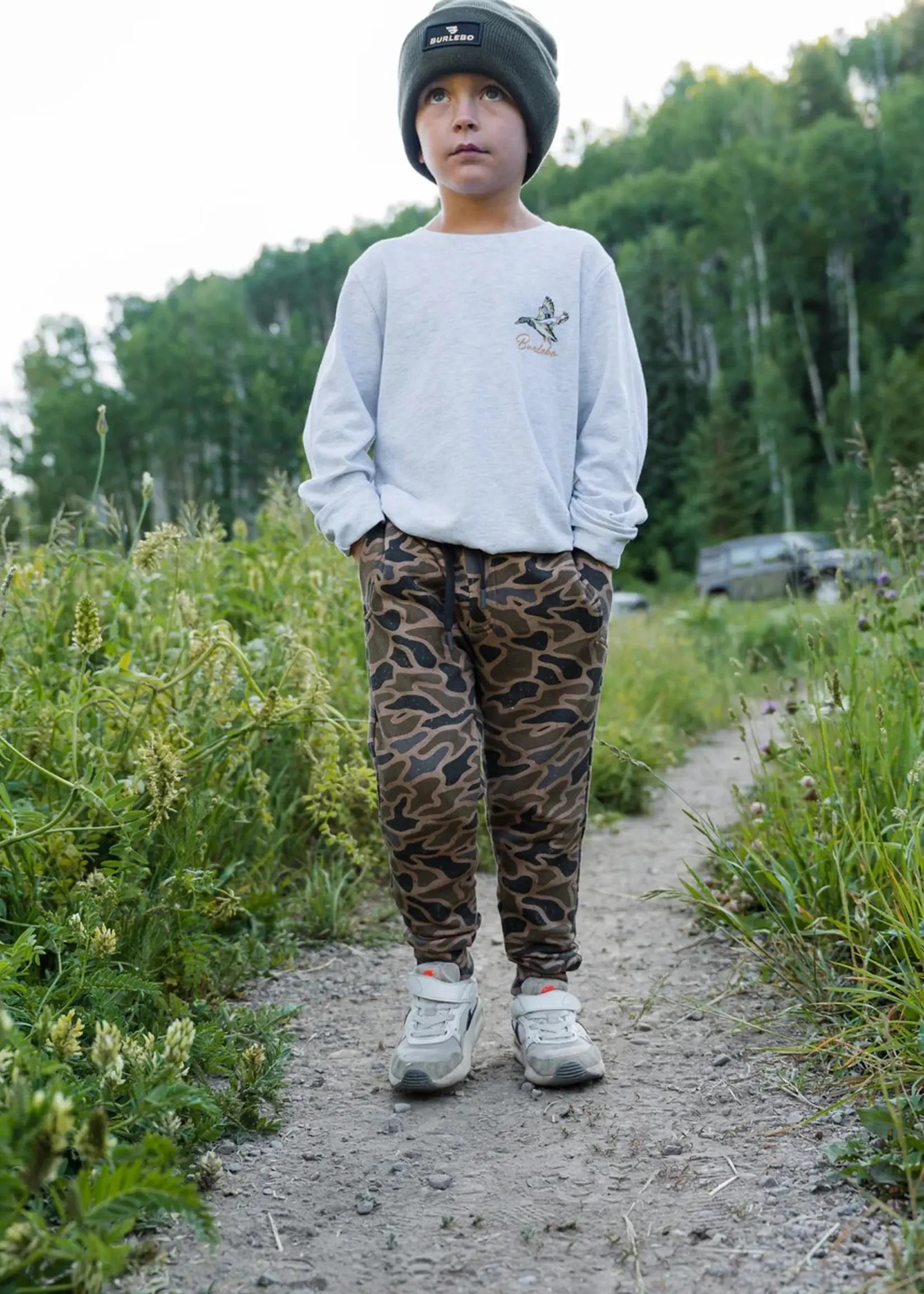 Bloom and Company Burlebo Youth Fleece Jogger Gauge Camo