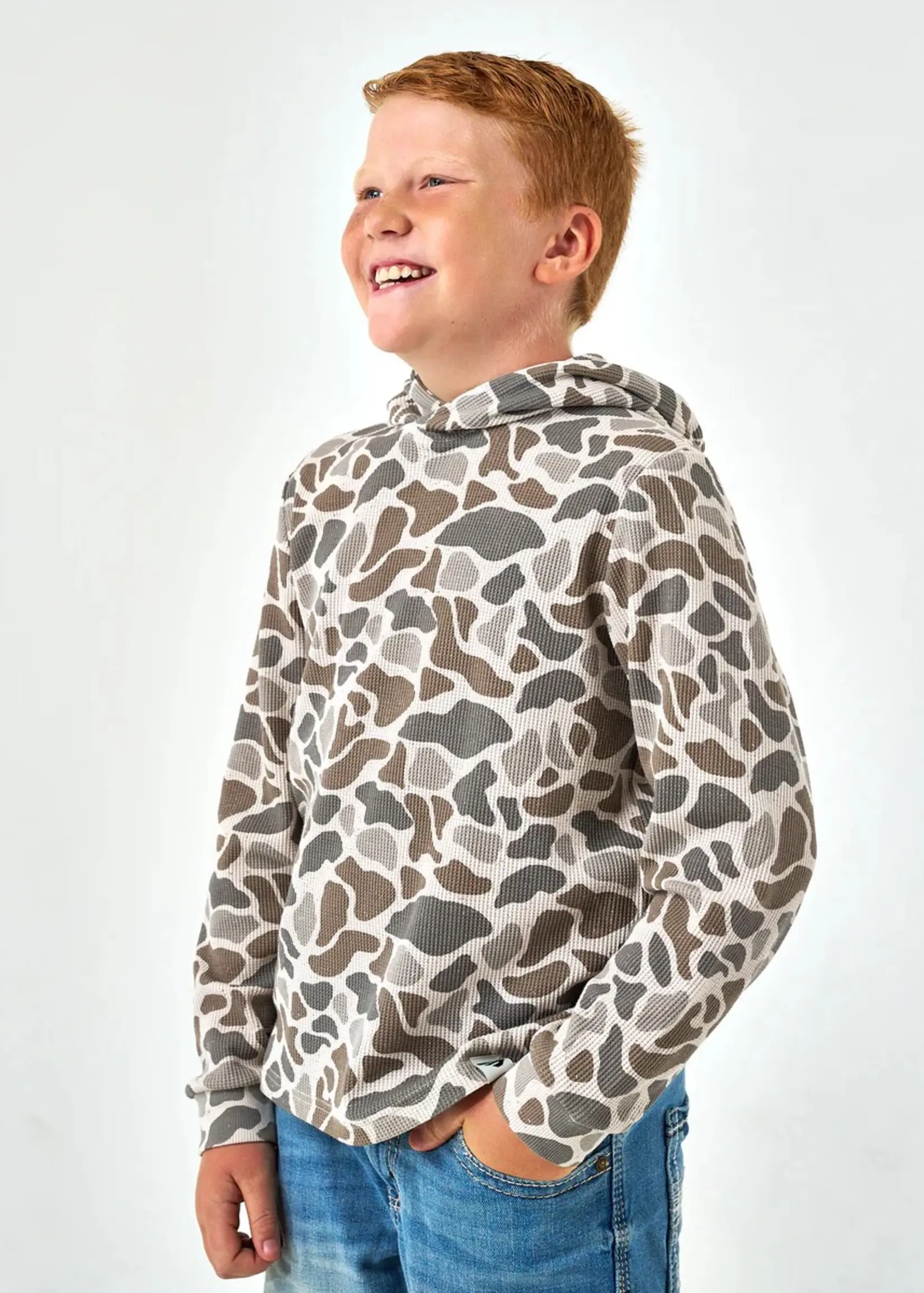 Bloom and Company Burlebo Youth Thermal Hoodie Classic Deer Camo