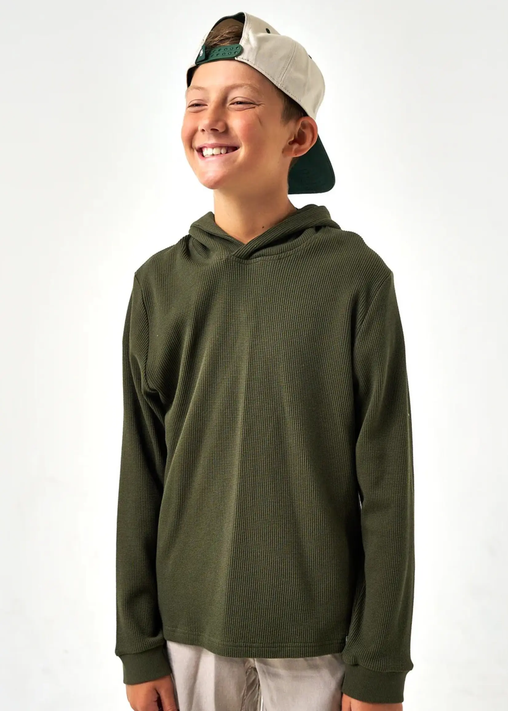 Bloom and Company Burlebo Youth Thermal Hoodie Mallard Green