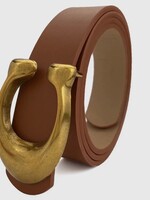 Bloom and Company Brown Retro U-Buckle Belt