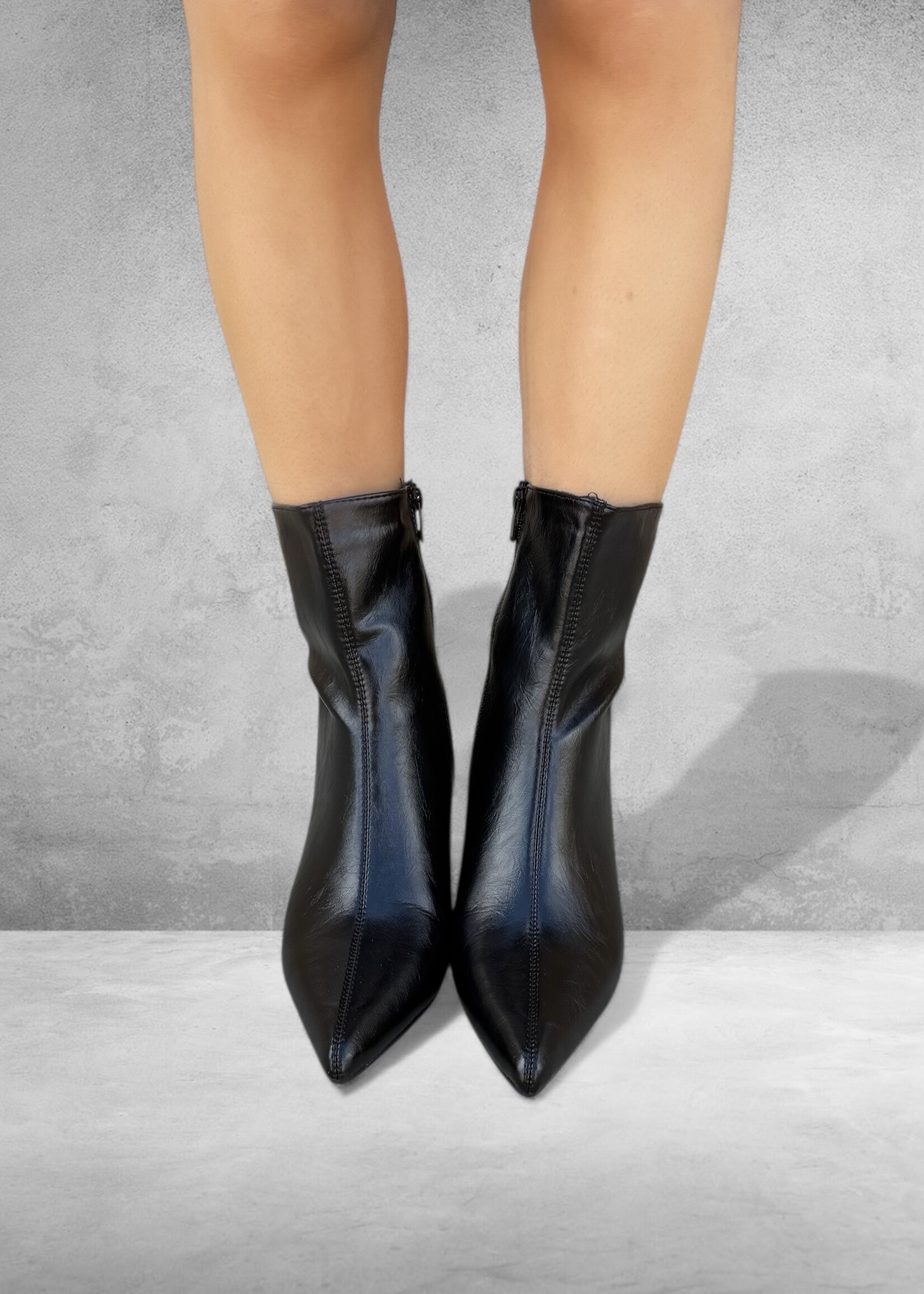 Bloom and Company Rocky Sleek Ankle Pointed Toe Bootie Black