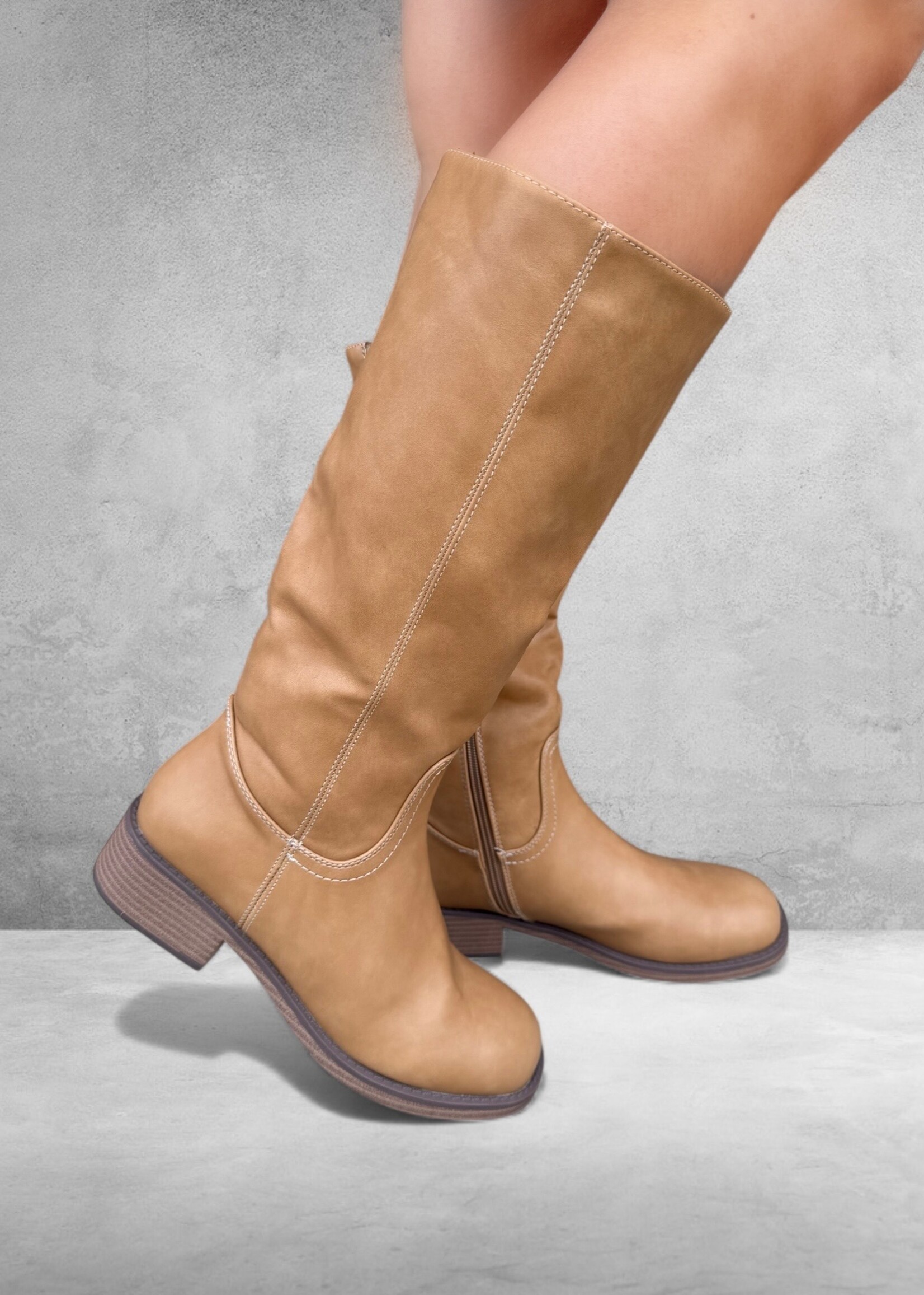 Bloom and Company Camel Tall Riding Boot