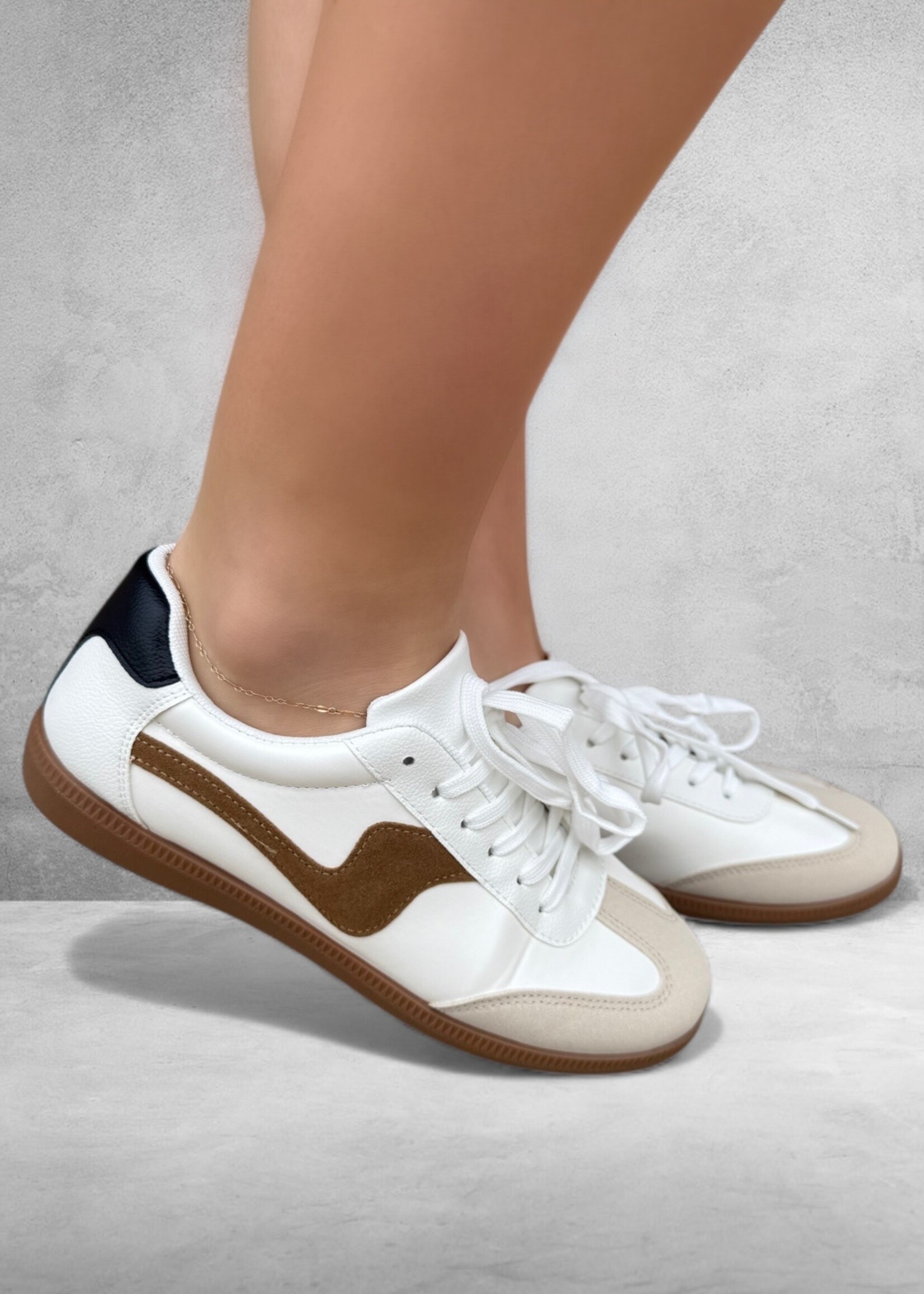 Bloom and Company White Inspired Retro Sneaker