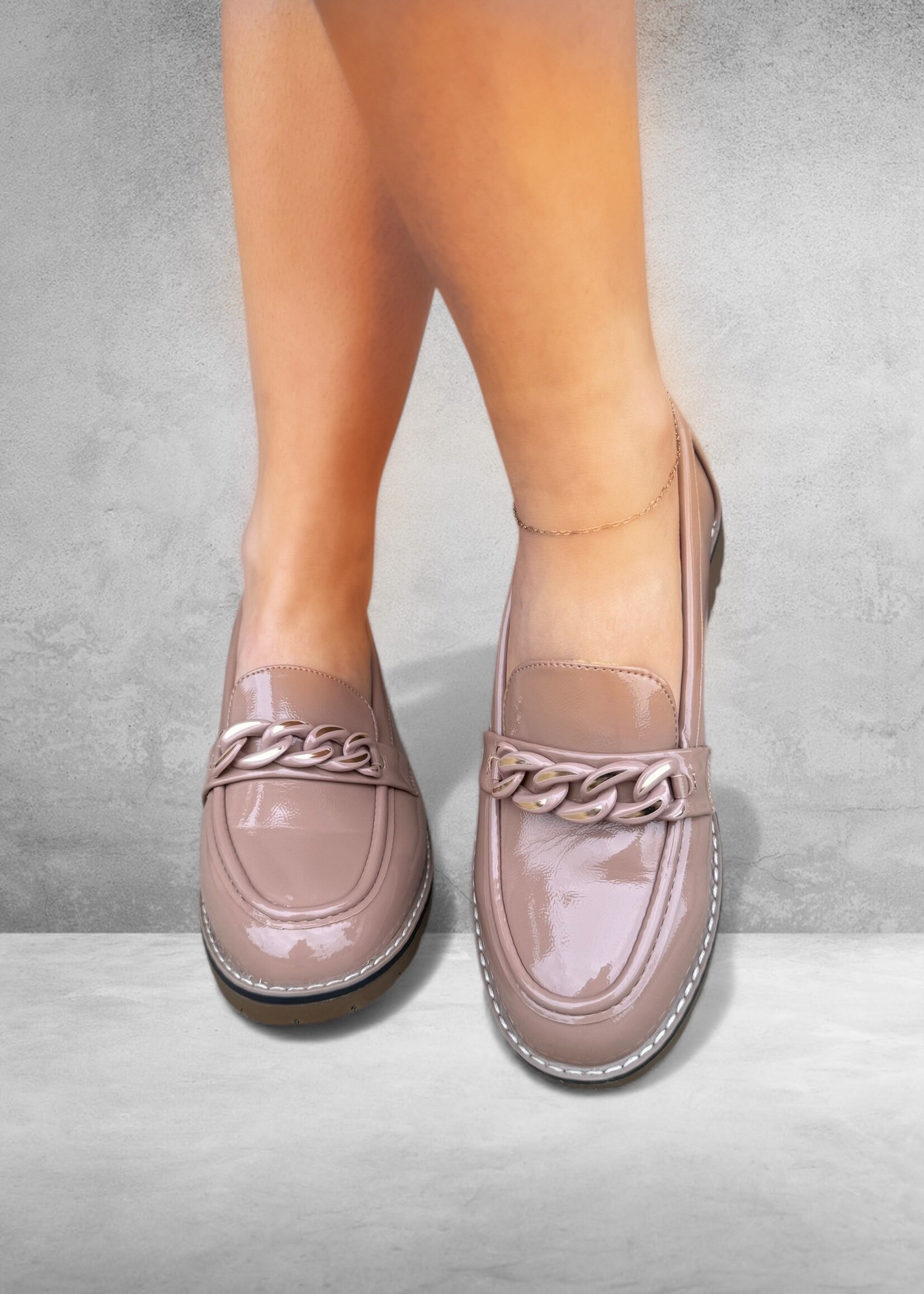 Bloom and Company Taupe Chunky Chain Loafer