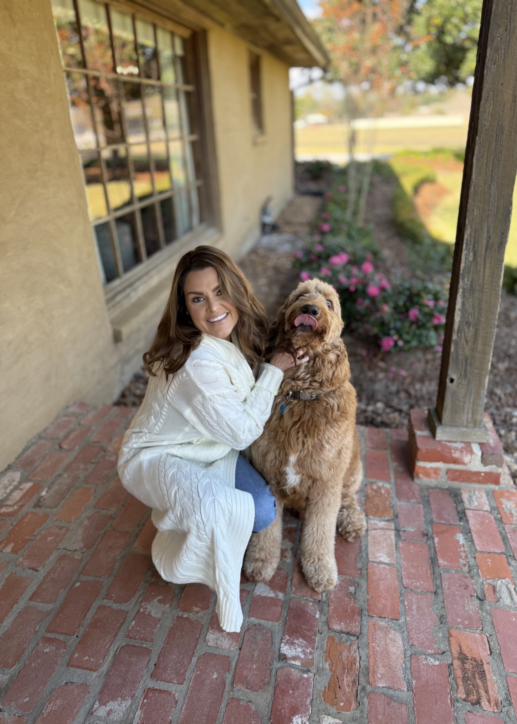 Bloom and Company Chunky Cable Knit Long Cardigan White