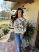 Bloom and Company Watercolor Champagne Bottles Sweatshirt