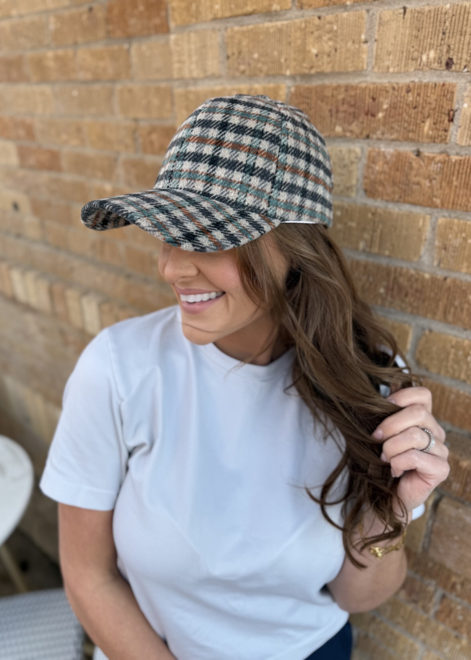 Bloom and Company Plaid Baseball Cap