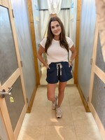 Bloom and Company Teal Fleece Shorts