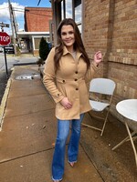 Bloom and Company Khaki Slim Fit Coat