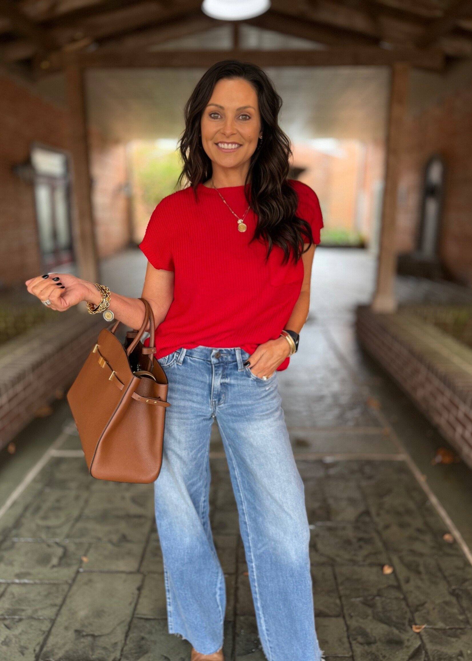 Bloom and Company Mid Rise Wide Leg Jeans