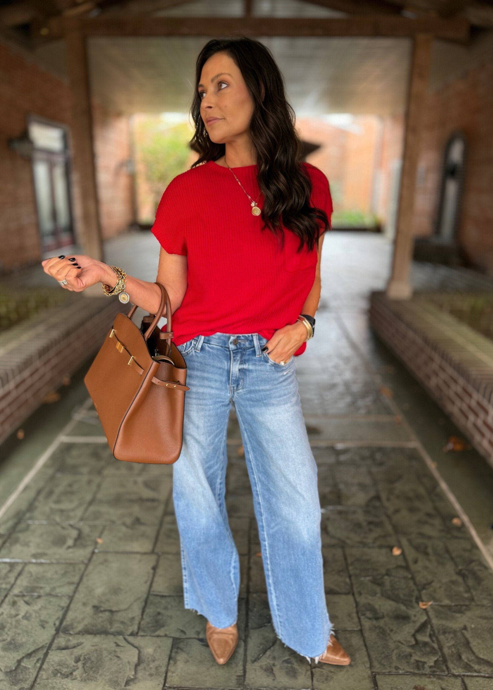 Bloom and Company Mid Rise Wide Leg Jeans