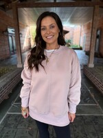 Bloom and Company Casual Crewneck Loose Fit Pullover Sweatshirt Khaki