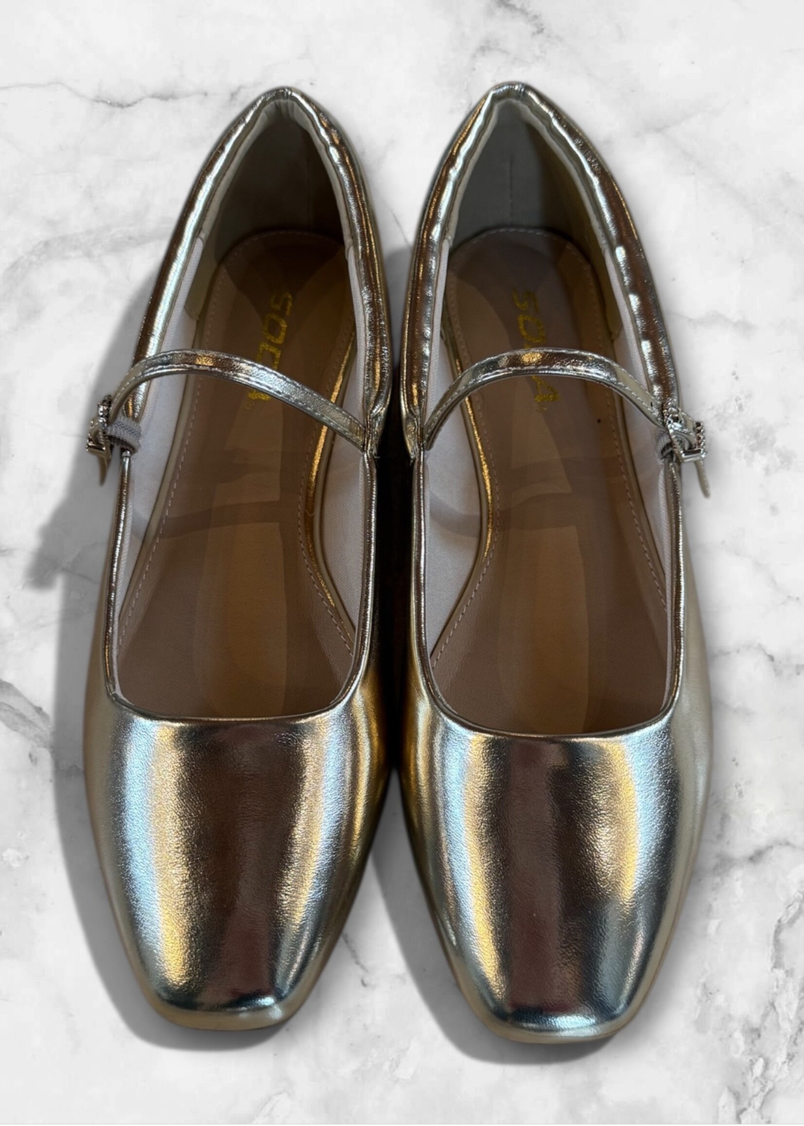 Bloom and Company Kiana Gold Ballet Flats