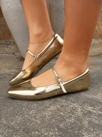 Bloom and Company Kiana Gold Ballet Flats