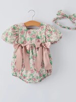 Bloom and Company Vintage Rose Baby Girls Romper