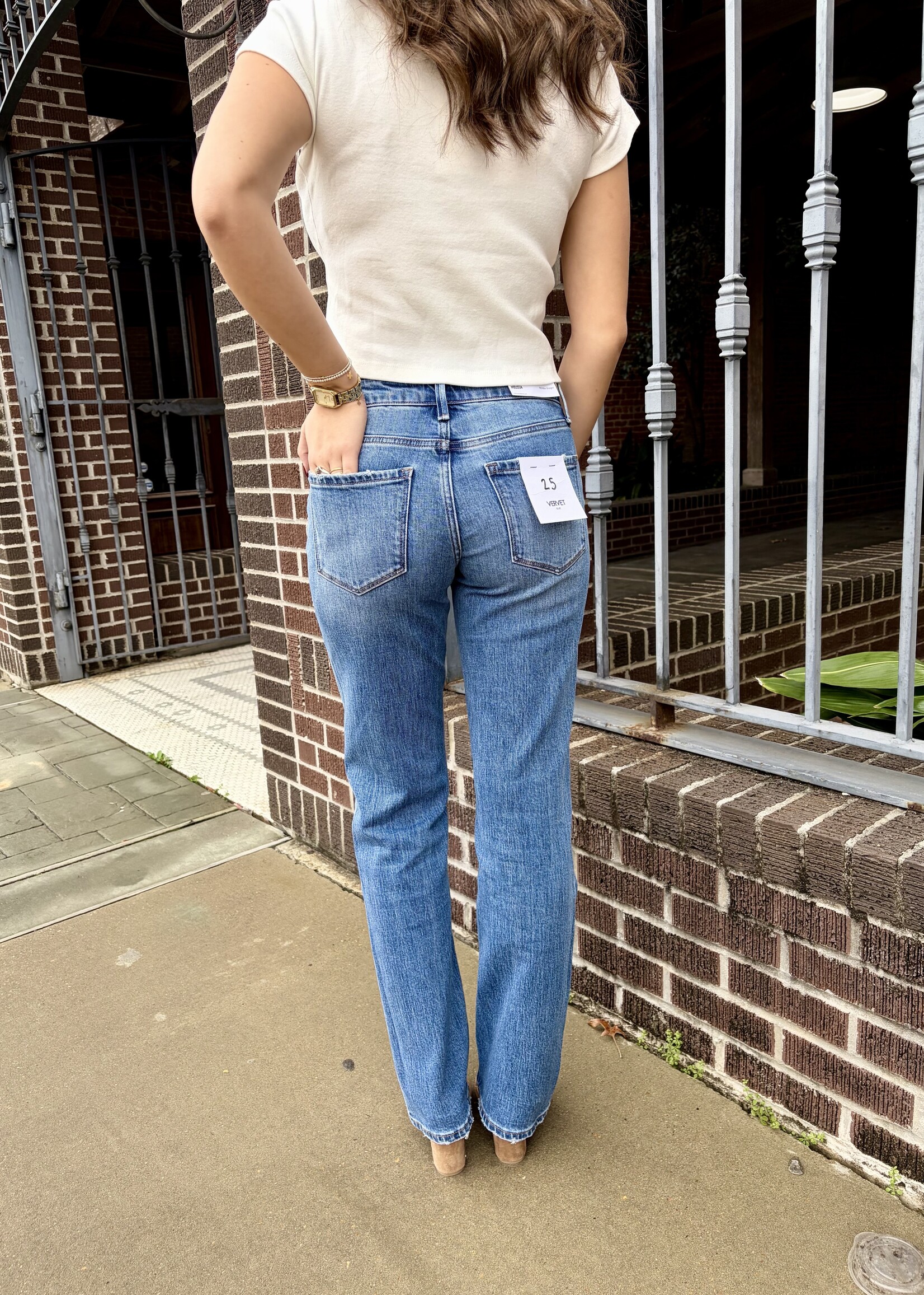 Bloom and Company Vervet Mid Rise Straight Jeans