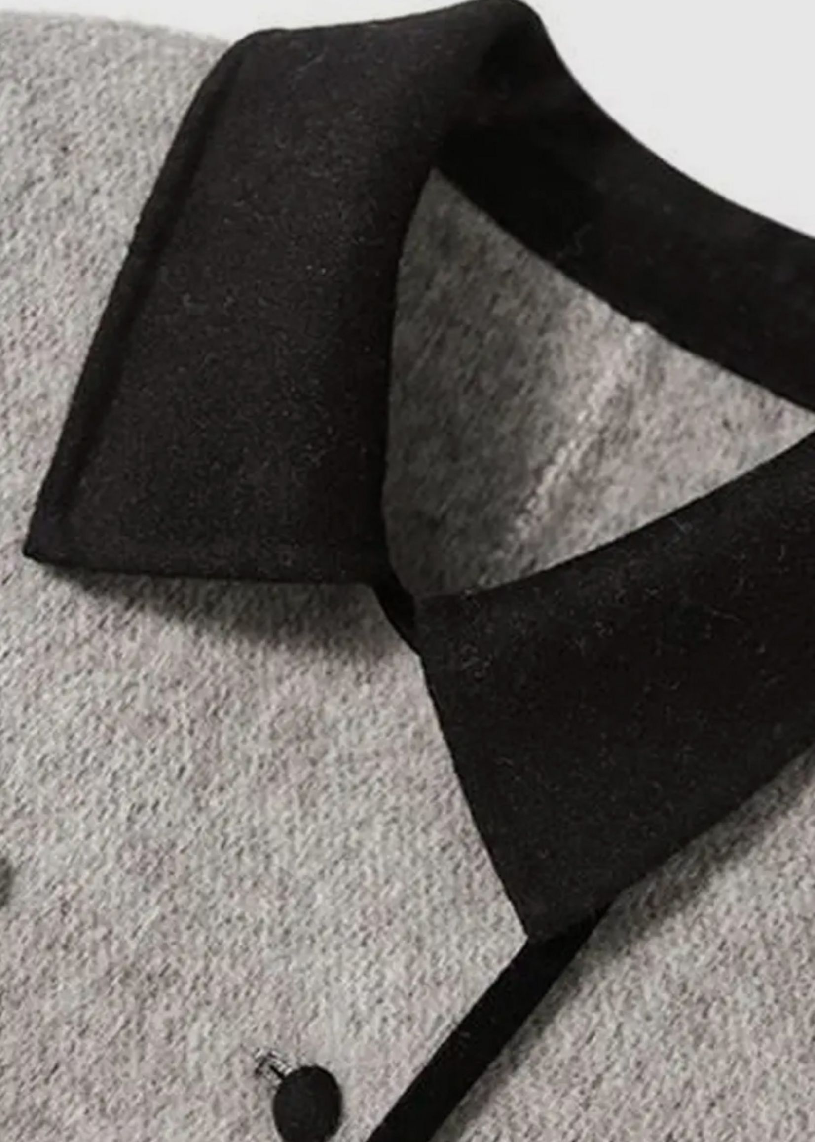 Bloom and Company Grey ColorBlock Midi Coat