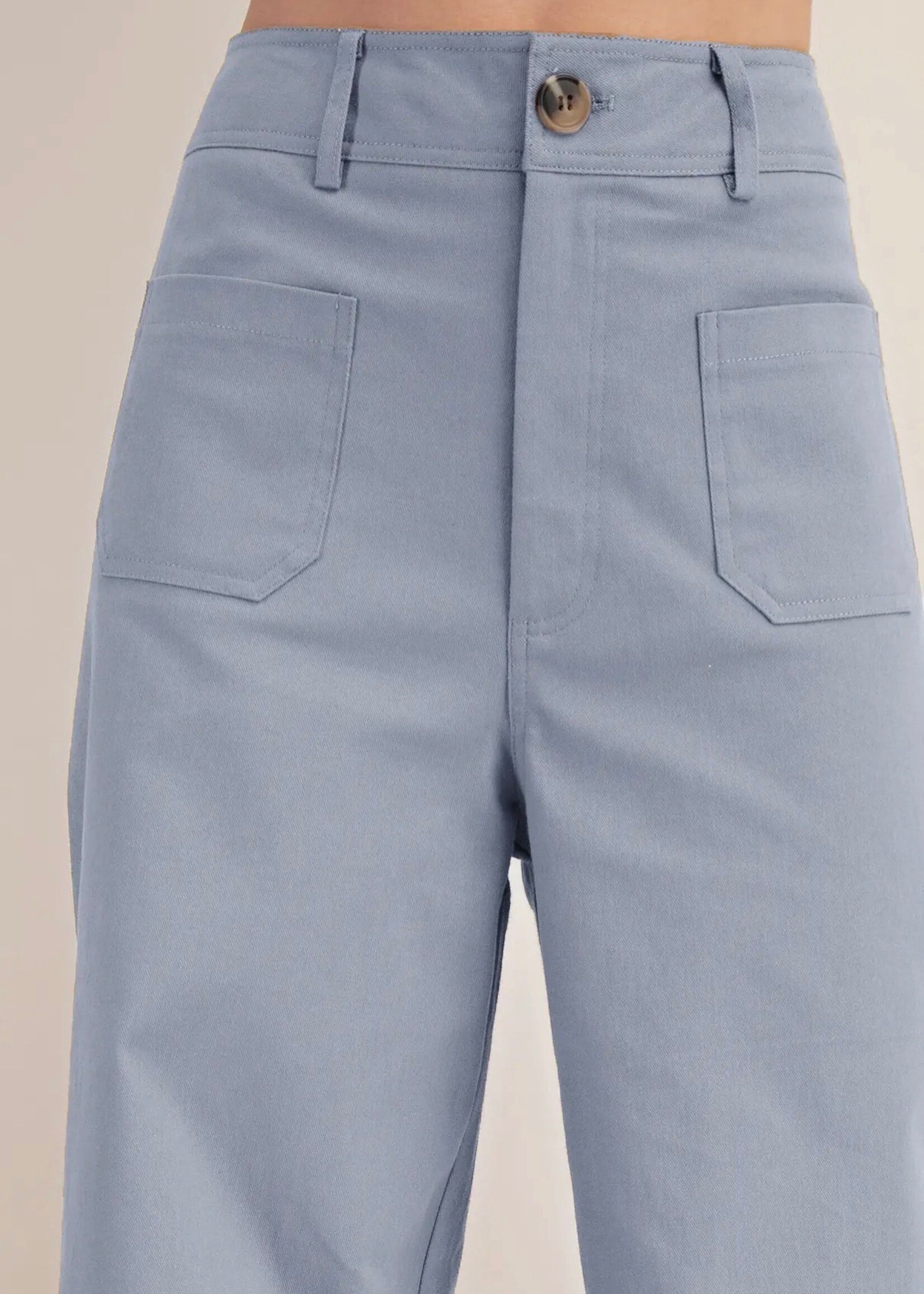 Bloom and Company High Waist Wide Leg Pants Blue