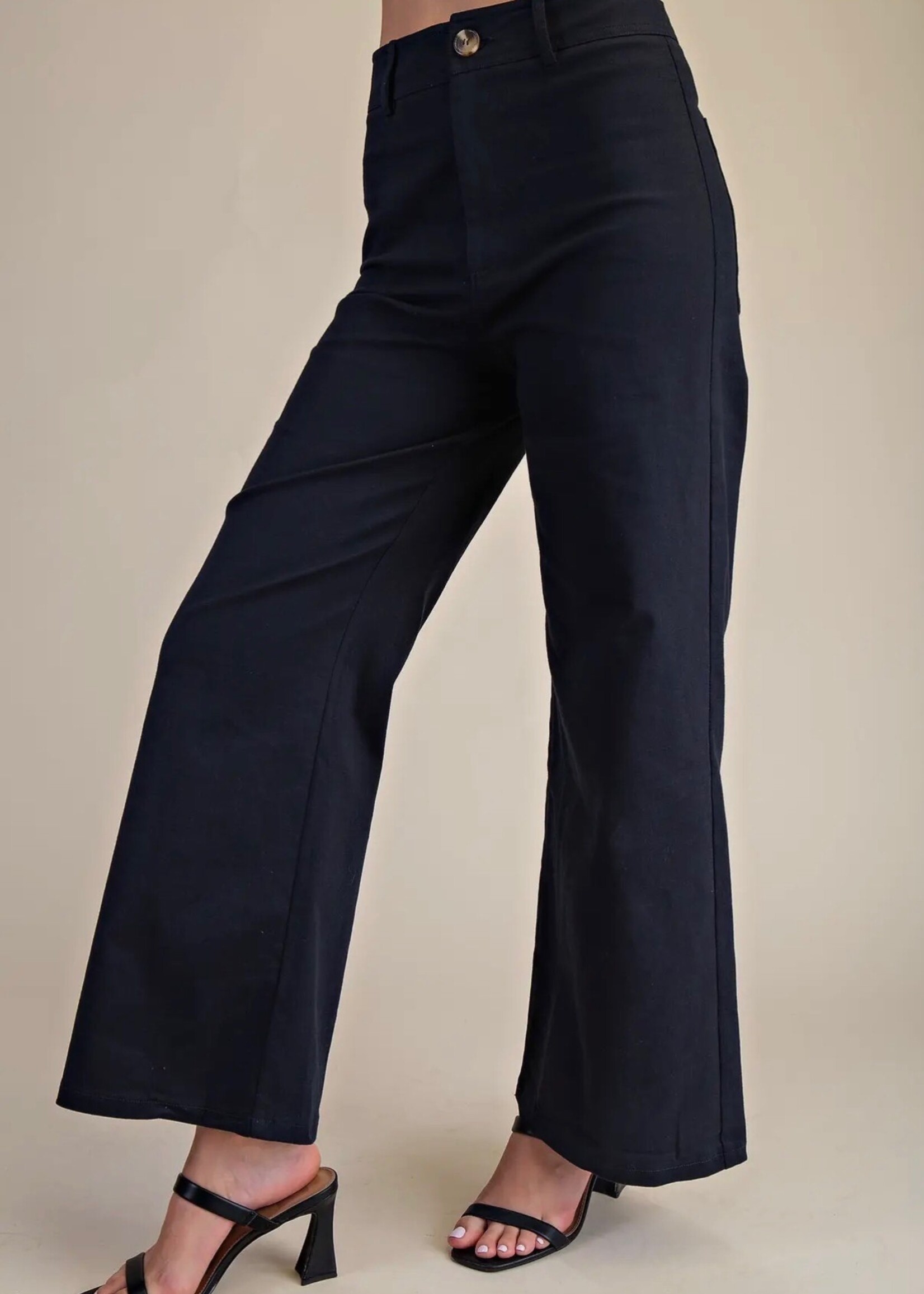 Bloom and Company High Waist Straight Leg Pants Navy