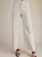Bloom and Company High Waist Straight Leg Pants Beige