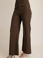 Bloom and Company High Waist Straight Leg Pants Olive