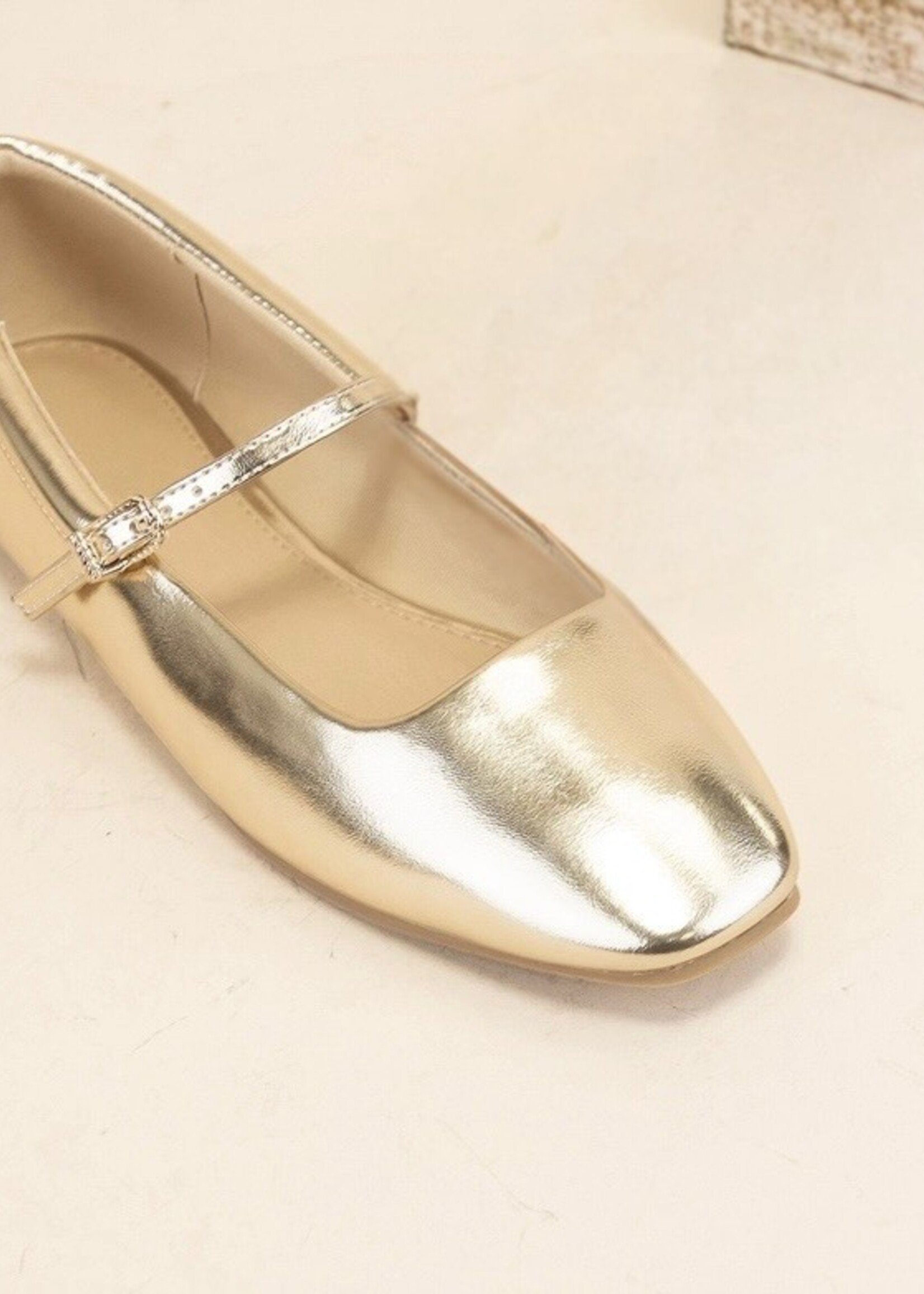 Bloom and Company Kiana Gold Ballet Flats