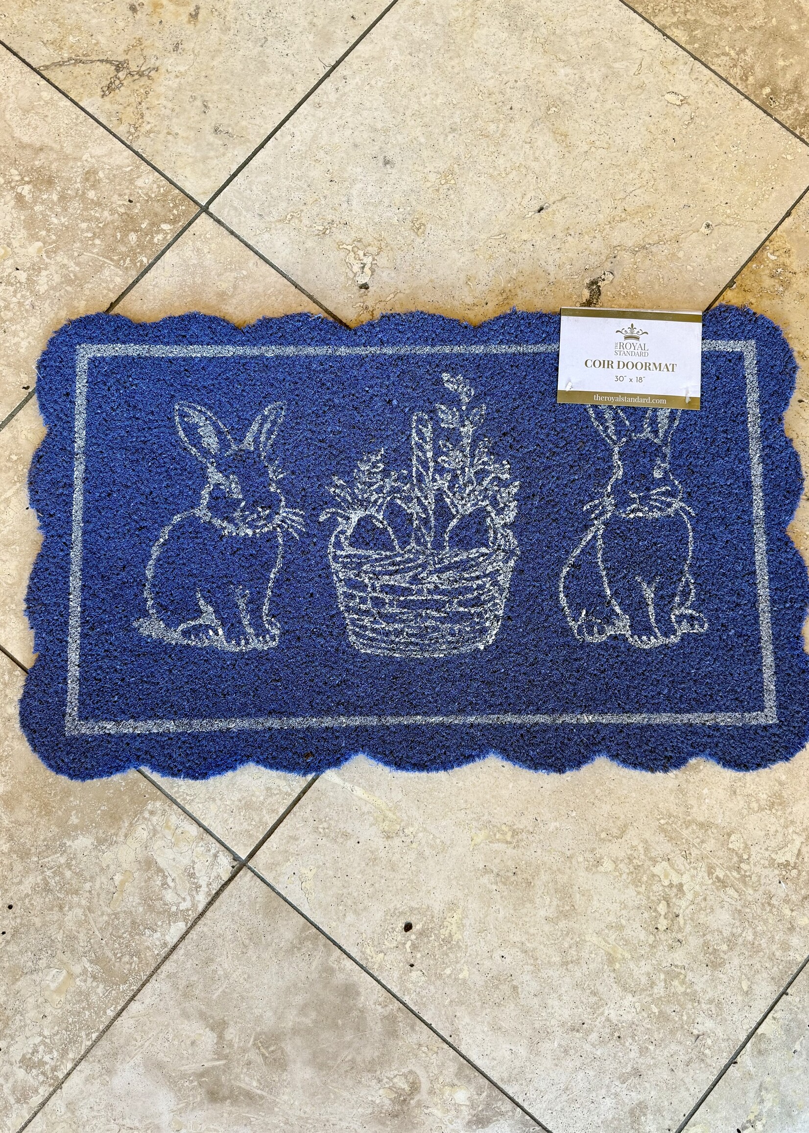 The Royal Standard Morgan Bunny Scallop Coir Doormat