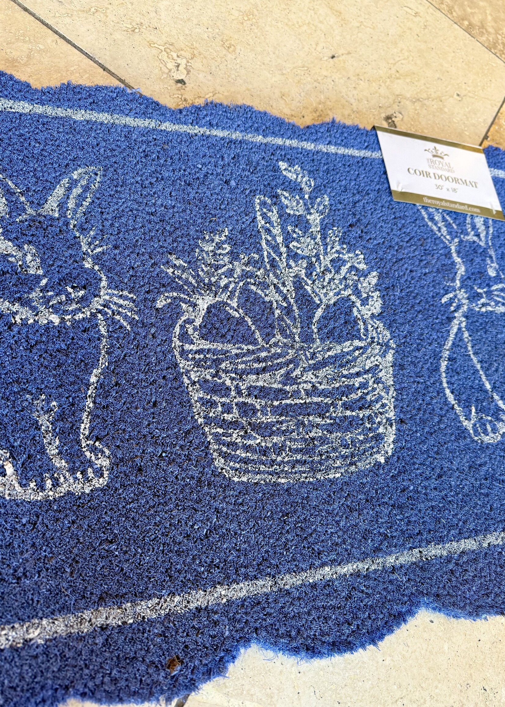 The Royal Standard Morgan Bunny Scallop Coir Doormat