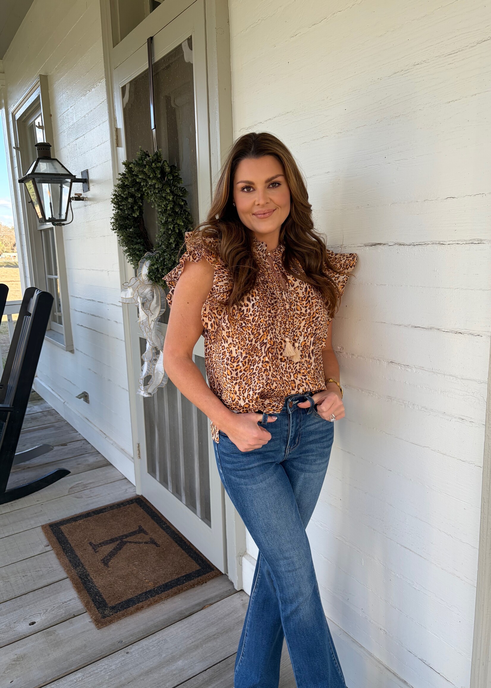 Bloom and Company Neda Leopard Shirt