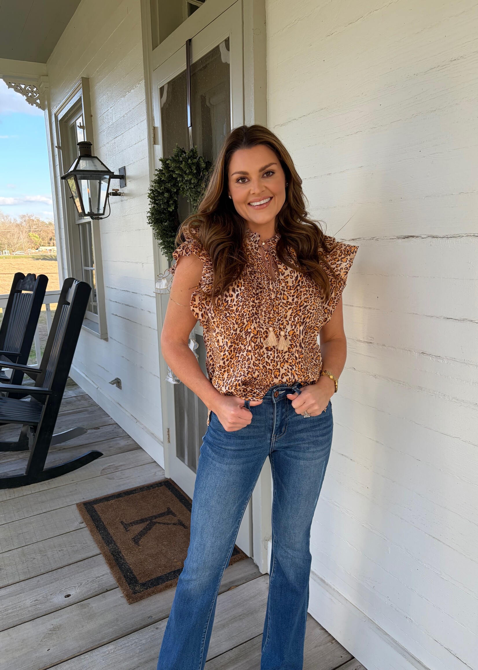 Bloom and Company Neda Leopard Shirt