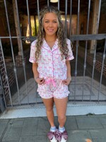 Little Daisy Closet Pink Bowknot Short Sleeve Pajamas