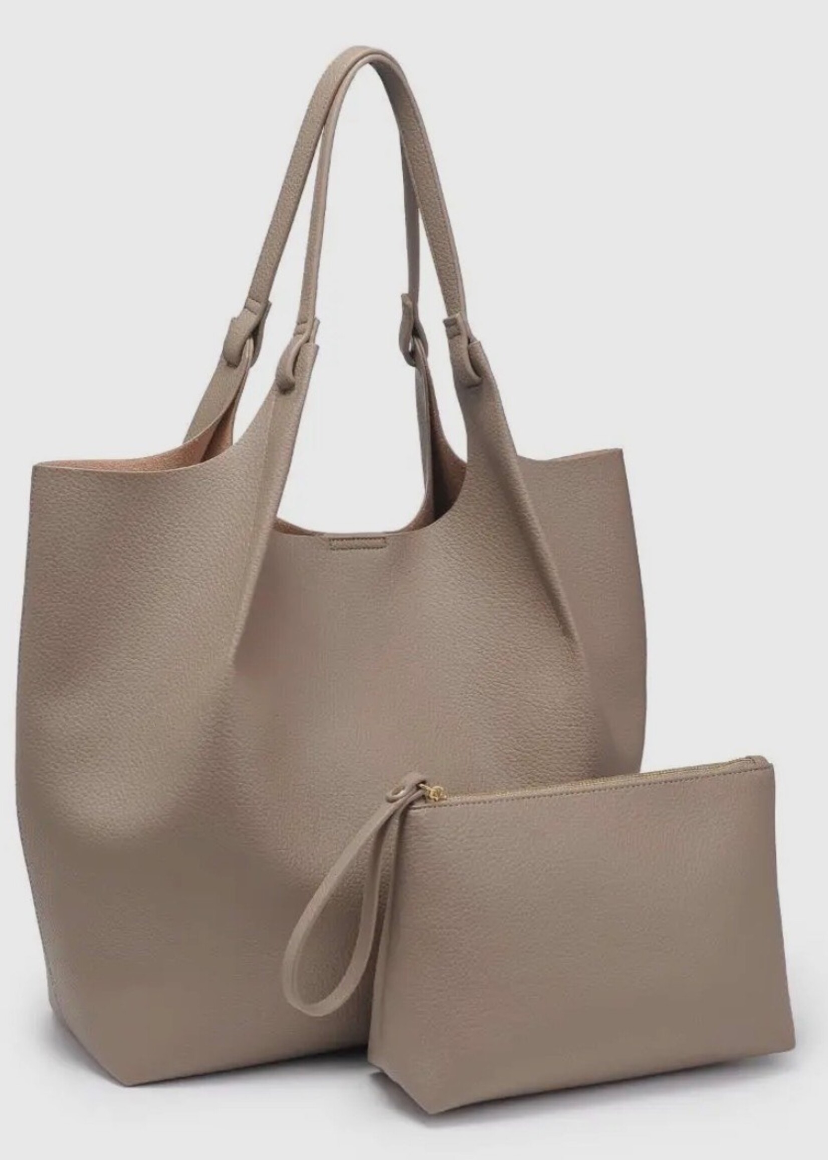 Urban Expressions Taupe Maeve Tote Bag