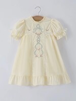 Rylee Faith Designs Embroidered Lace Girls Short Sleeved Dress