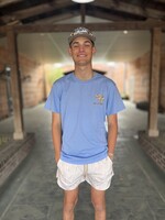 Burlebo Burlebo Adult SS Tee Mallard Camo Dog Heather Periwinkle