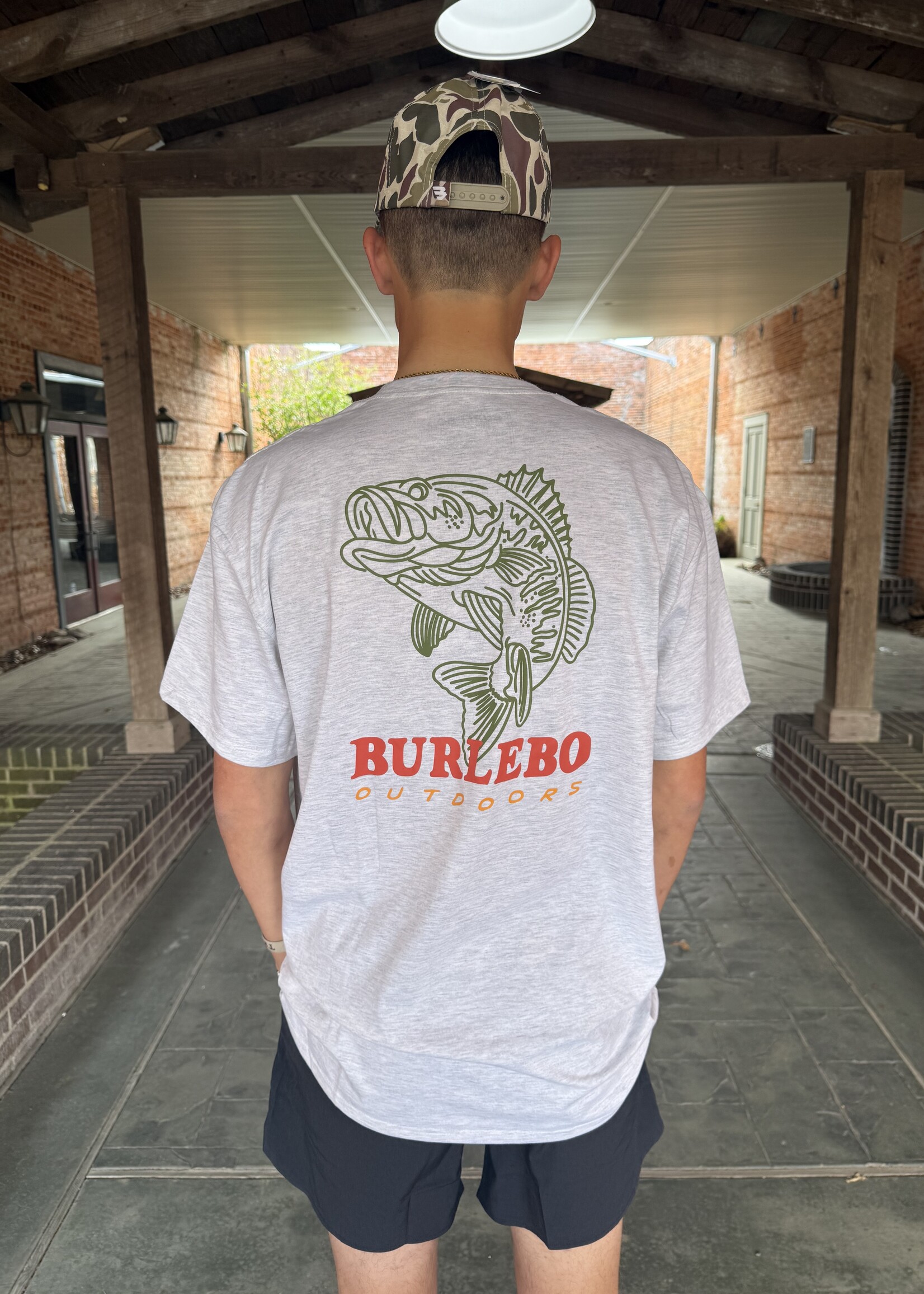 Burlebo Burlebo Adult SS Tee Fish Wild Heather Ash Grey