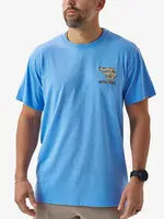 Burlebo Burlebo Adult SS Tee Mallard Camo Dog Heather Periwinkle