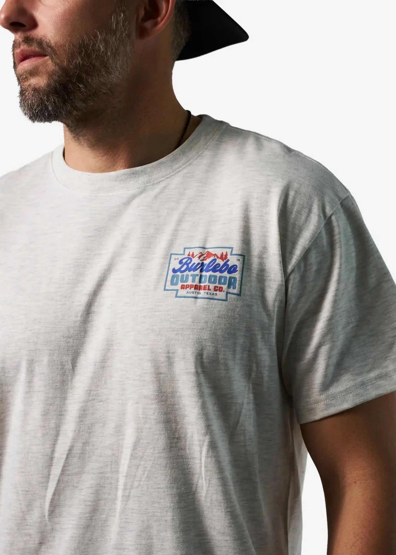 Burlebo Burlebo Adult SS Tee Mountain Range Heather Ash Grey