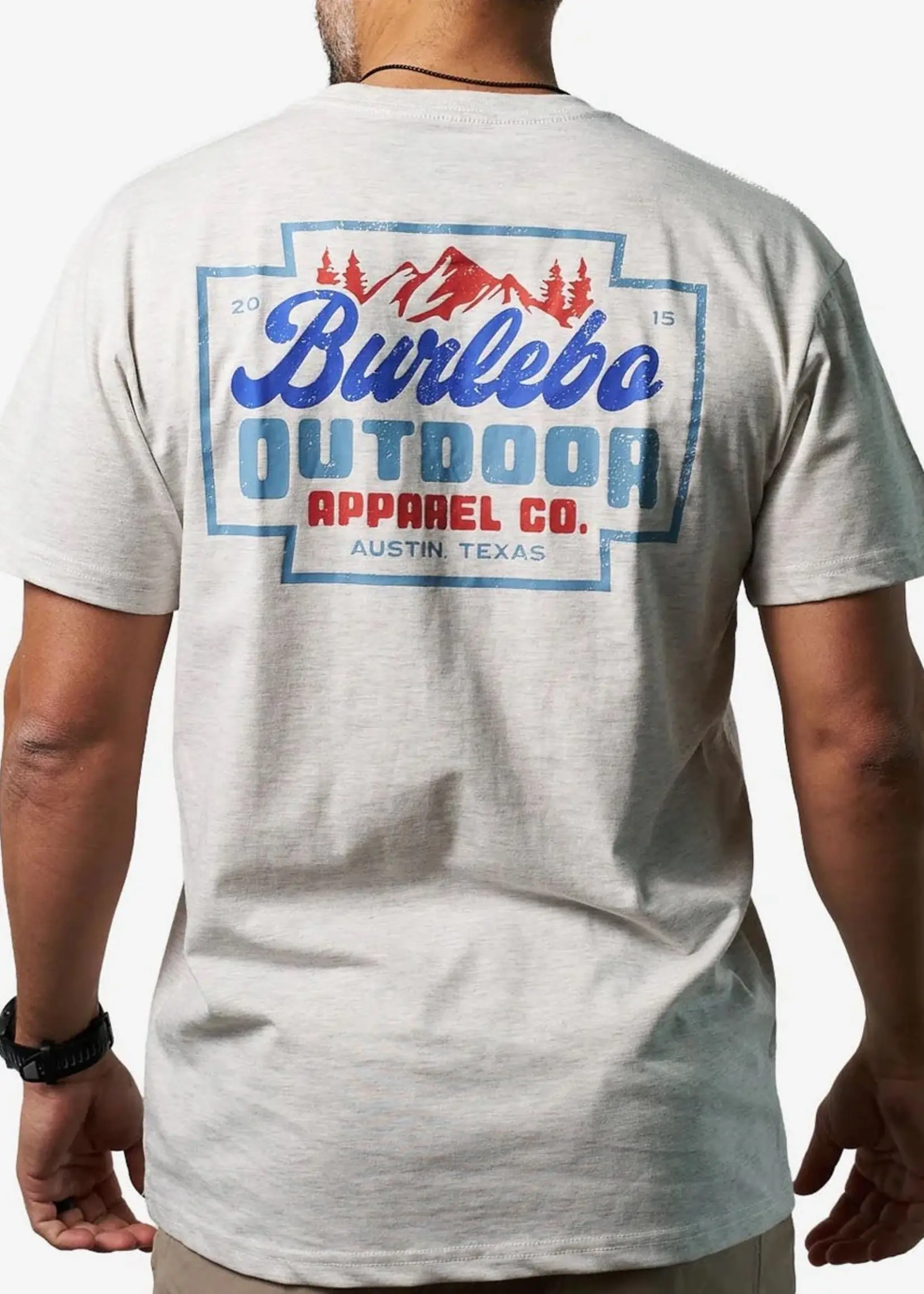 Burlebo Burlebo Adult SS Tee Mountain Range Heather Ash Grey