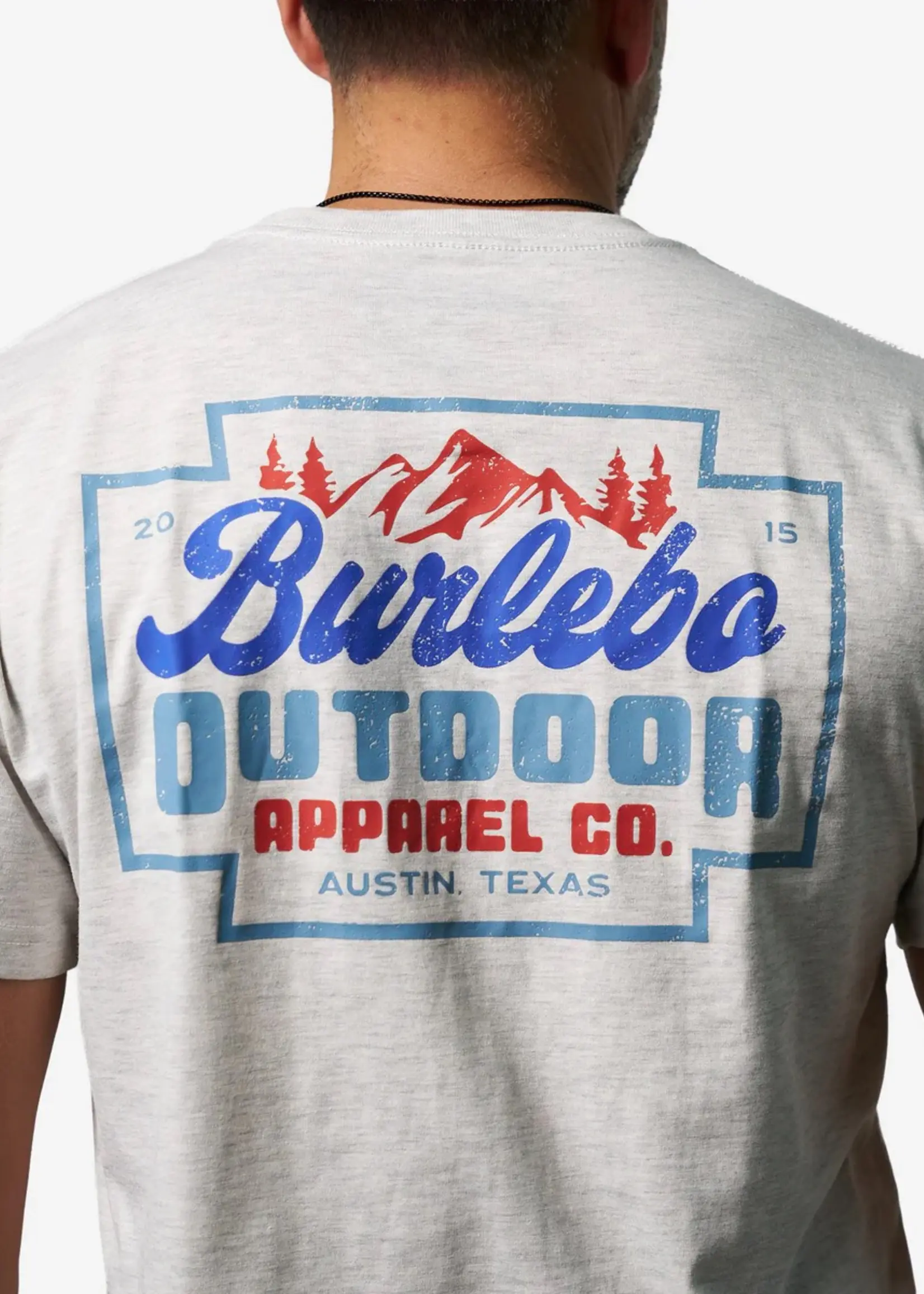 Burlebo Burlebo Adult SS Tee Mountain Range Heather Ash Grey
