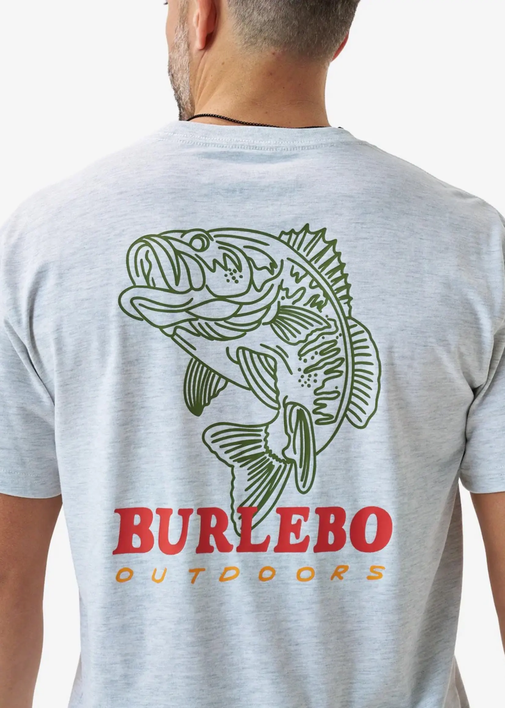 Burlebo Burlebo Adult SS Tee Fish Wild Heather Ash Grey