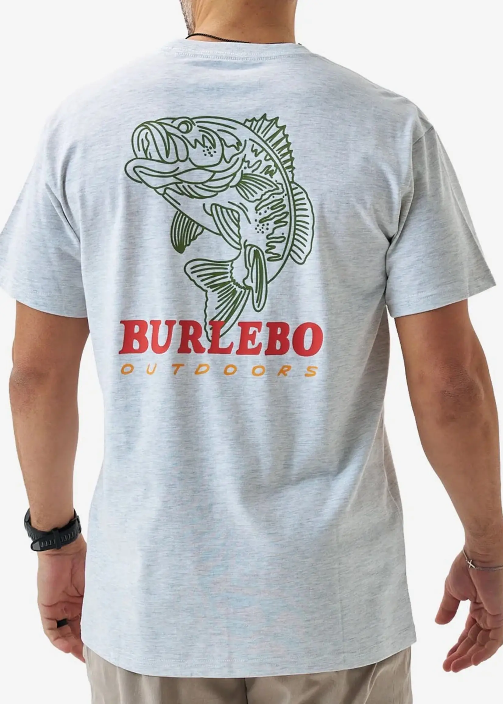 Burlebo Burlebo Adult SS Tee Fish Wild Heather Ash Grey