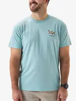 Burlebo Burlebo Adult SS Tee Flying Mallard Heather Sky Blue