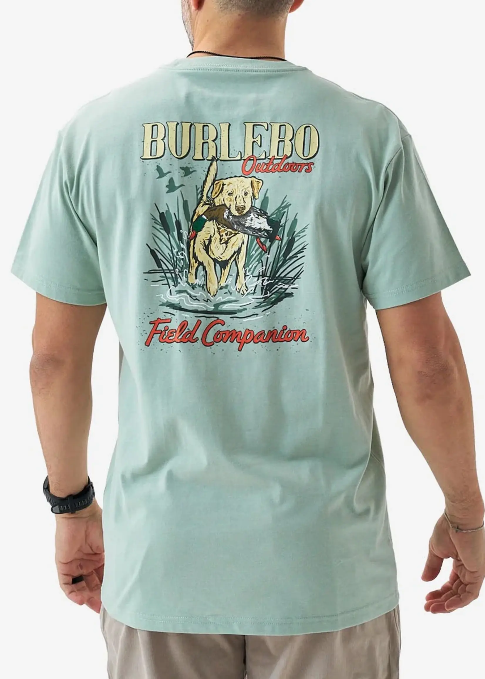 Burlebo Burlebo Adult SS Tee Field Companion Heather Sage