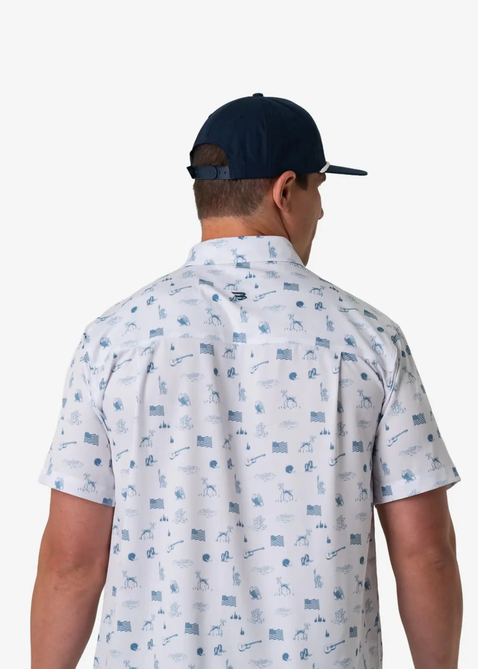 Burlebo Burlebo Performance Button Up Lone Star State