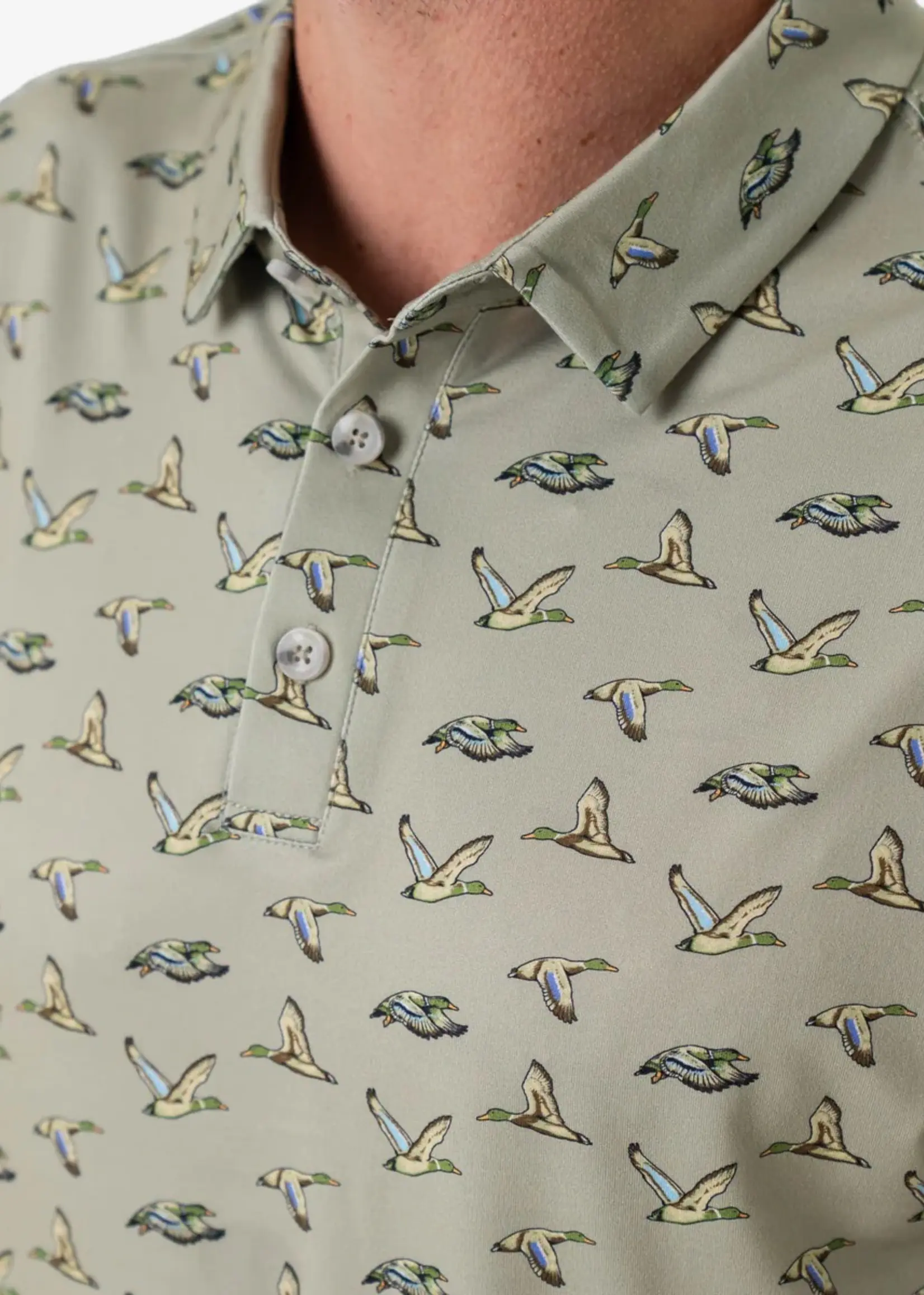 Burlebo Burlebo Performance Polo Flying Ducks Green