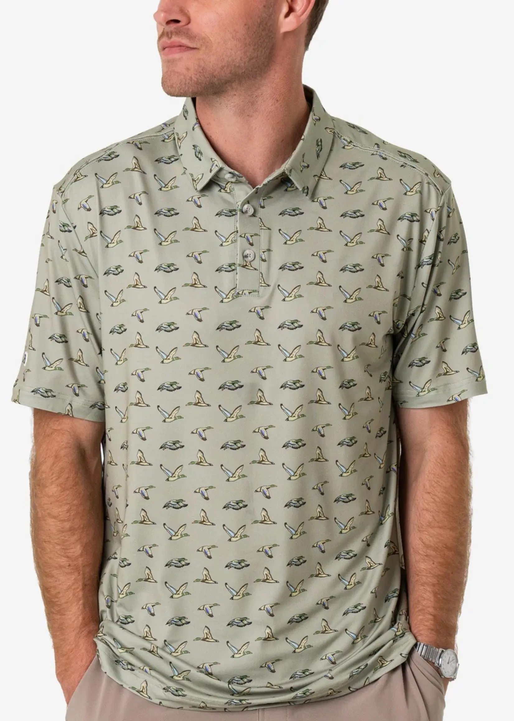 Burlebo Burlebo Performance Polo Flying Ducks Green